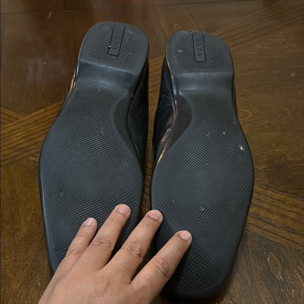 Prada Black Leather Loafers - Picture 8 of 13